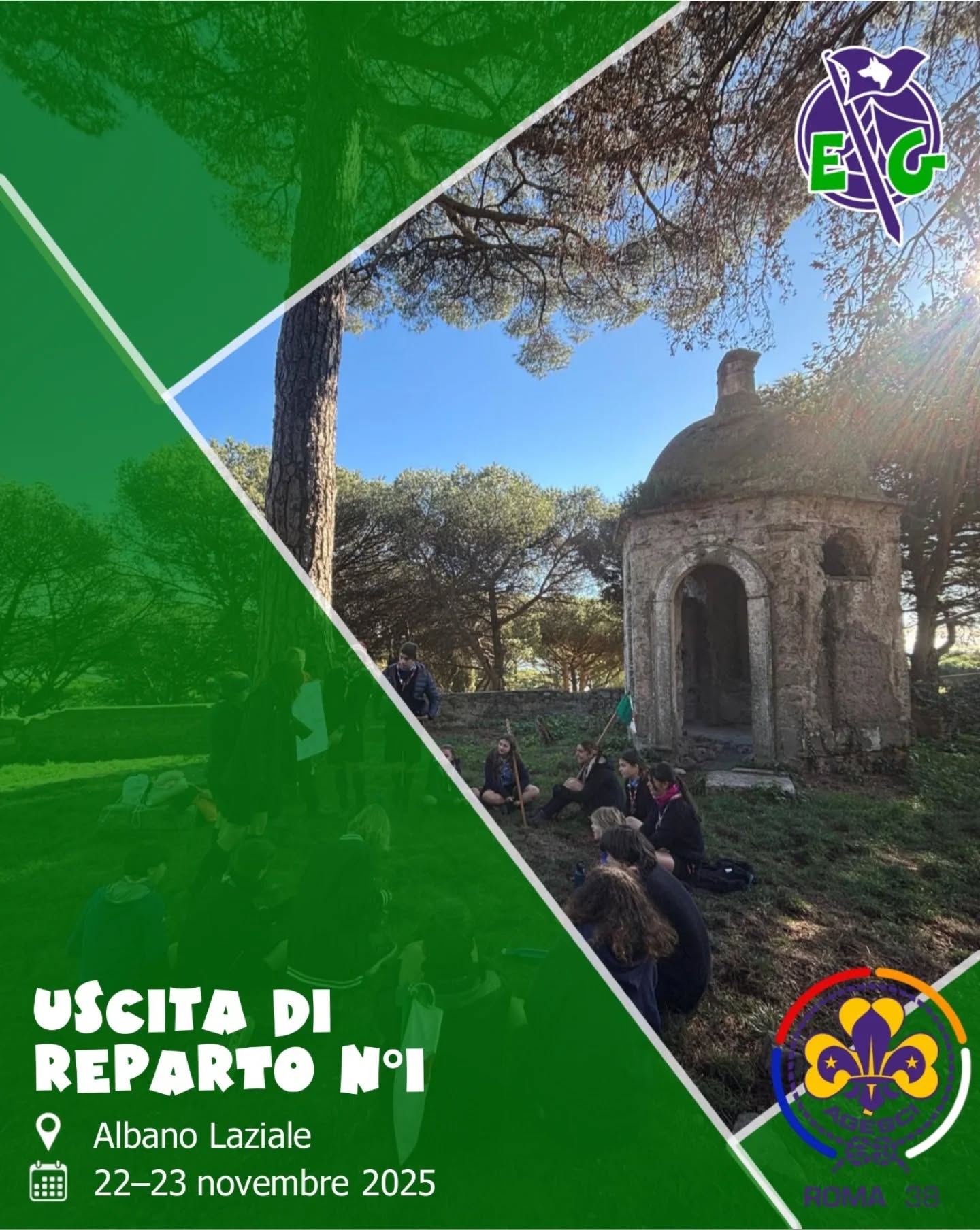Che l'avventura abbia inizio! 🏕️ Durante la prima uscita, il reparto Frankie Brown, sulle impronte 